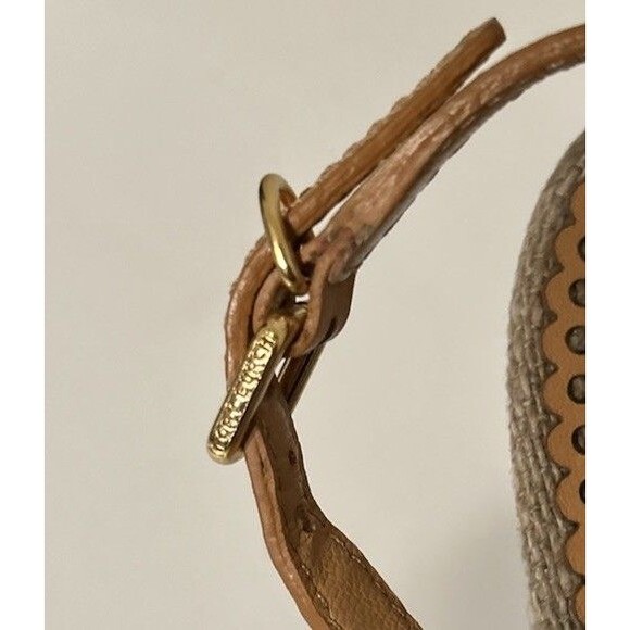 Tory Burch leather Scalloped Cutout Alingback Heels Tan Womens 8.5 - Picture 4 of 10